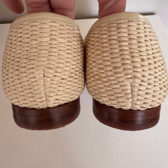 Sam Edelman Loraine Bit Loafer in Cream Linen Raffia 8.5 - Picture 7 of 11